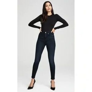 6/28 Good American Good Legs High Rise Dark Wash Skinny Blue224